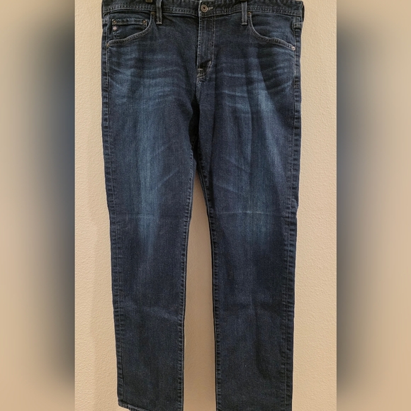 AG Adriano Goldschmied Men's Dark Blue Straight Jeans
